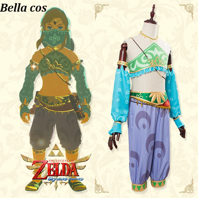 Breath Of The Wild Zelda Link Female Dress Cosplay Costume Full Set