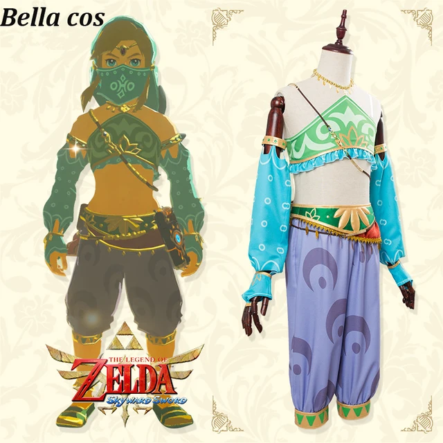 Breath of the wild Zelda Link female dress cosplay costume full set