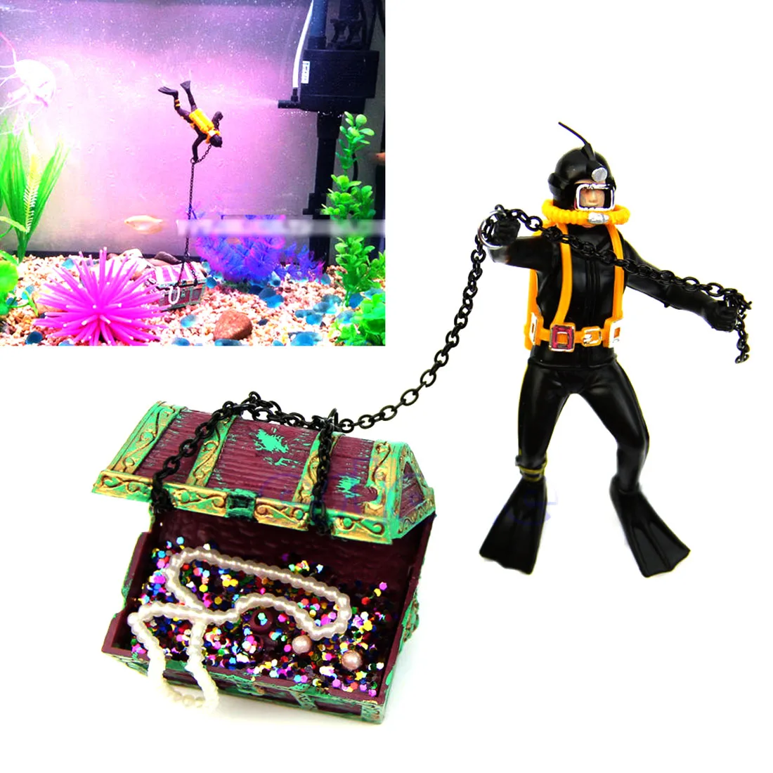 Unique Design Hunter Treasure Figure Action Decor Fish