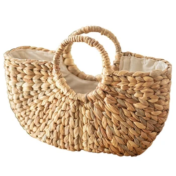 

Women Fashion Straw Handbag Tote Bag Shoulder Bag Shopping Beach Travel Cross-Body Bag Satchel