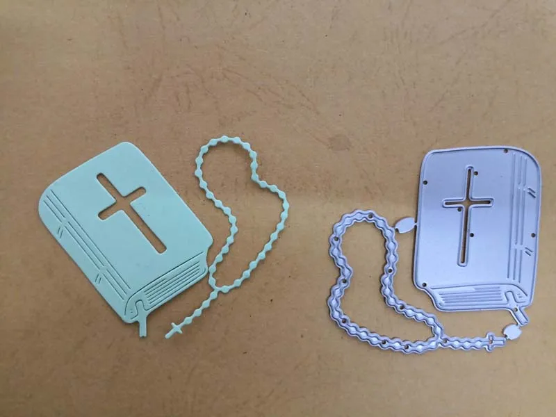 Металлические режущие штампы крест книга с цепочкой сшитые DIY штампы для скрапбукинга ремесло тиснение высечки Трафарет Шаблон