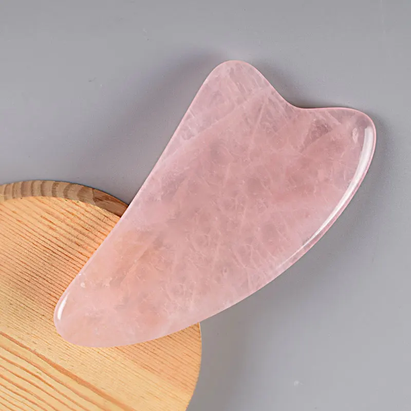 

1 pcs Big Rose Quartz Facial Gua Sha Tool Natural Stone Care Face Tools Acupuncture Scraping Health Massage Body Lift Therapy