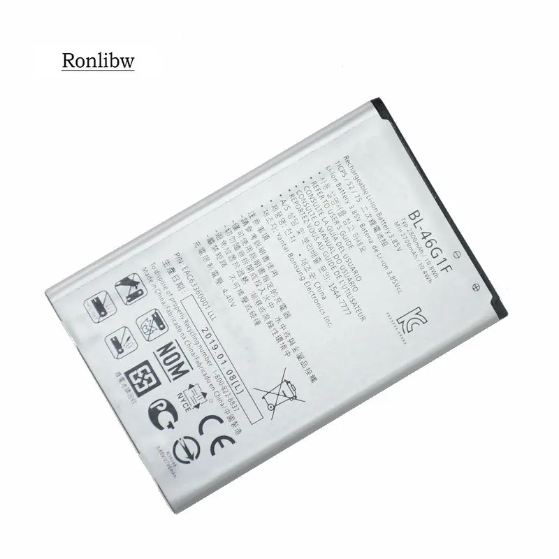 Ronlibw 2800 мА/ч BL 46G1F запасная батарея для LG K10 (2017) K425 K428 K430H K20 плюс TP260 X400 LGM K121 M250