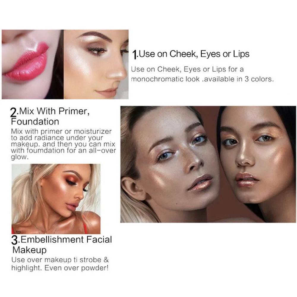 Women Shimmer Concealer Stick Foundation Makeup Full Cover Contour Face Concealer Cream Base Primer Moisturizer Hide Blemish L58