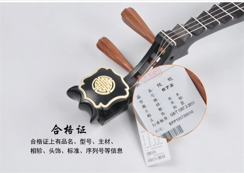 Chinese Lute Pipa Dunhuang Brand 572 National String Instrument, Pi PA Adult Playing, 102cm Pipa Platane Wood with Bag