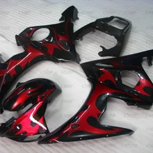 YZFR6 2003-2005 Кузов YZF R6 2003 набор для всего тела YZFR6 03 05 черный, Красный Пламя обтекателя Наборы