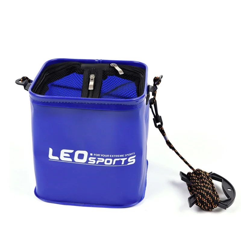 

Pail Water bucket Fishing Camping Outdoor Container Washing Portable Folding EVA Square Hiking Travel Bucket Rope