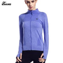 Женская спортивная рубашка, компрессионная, для фитнеса, быстросохнущая, для бега, топы, с длинным рукавом, спортивные рубашки, Kleding, для йоги, куртка на молнии