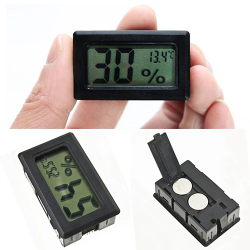 Mini Black Digital LCD Indoor Temperature Humidity Meter Thermometer Hygrometer (2)