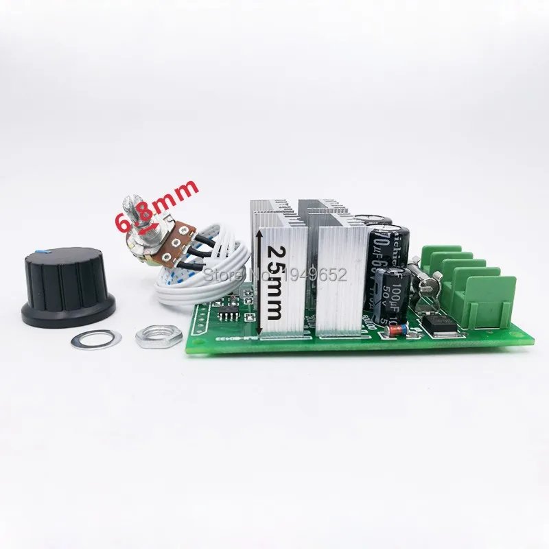 SCM 0-5V PWM DC щеточный регулятор скорости двигателя регулятор скорости 20A 0%- 10-55V