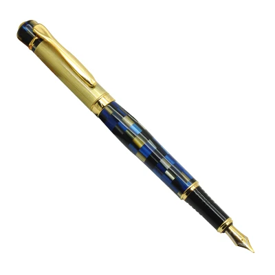 M перьевая ручка Роскошный Янтарный стиль 3 цвета на выбор Kaigelu 336 Канцелярские Товары для офиса и школы - Цвет: Blue-black