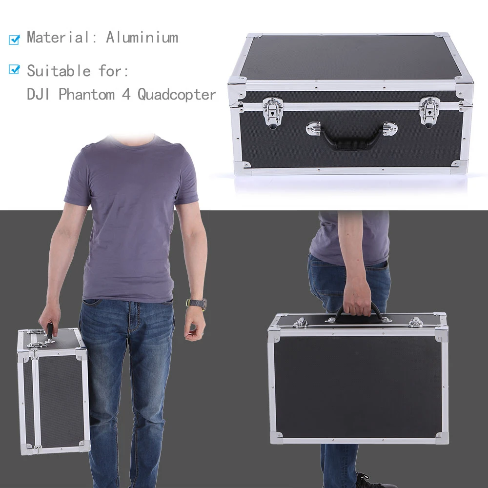 Outdoor Protective Aluminium Case Hard Shell Professional Carrying Case For DJI Phantom 4 Quadcopter