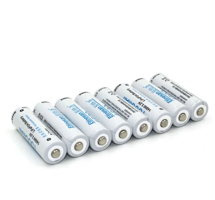 Дешево Etinesan 3,2 v 8 шт 1500mAh 14500 AA LiFePo4 литиевая аккумуляторная батарея микрофон, беспроводная клавиатура, мышь, часы игрушка камера