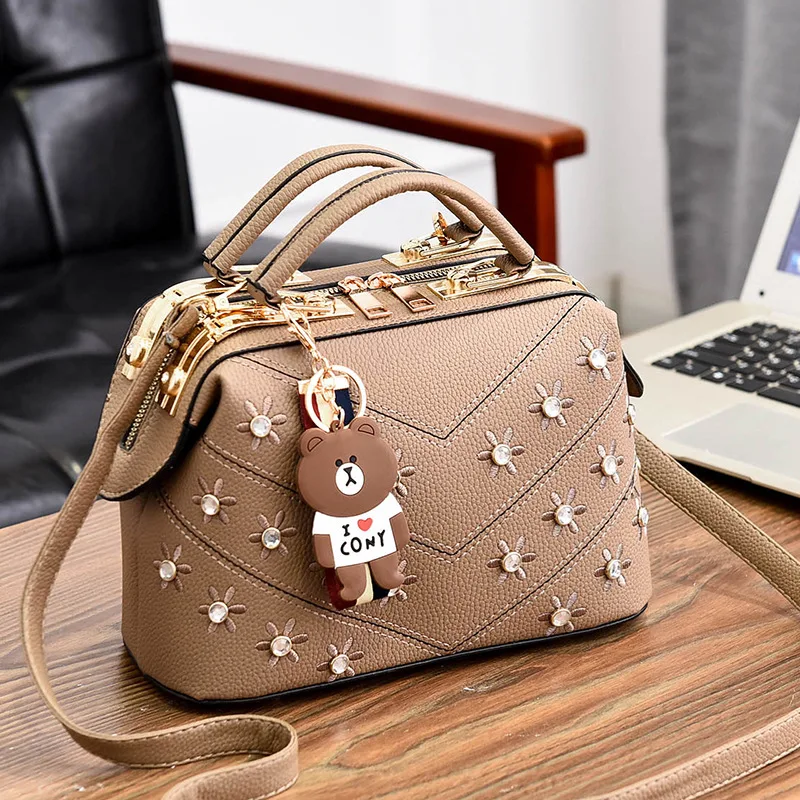 Bolsos De Mujer 2019 nuevo bolso coreano con forma de bandolera dulce flores bolsas pequeñas