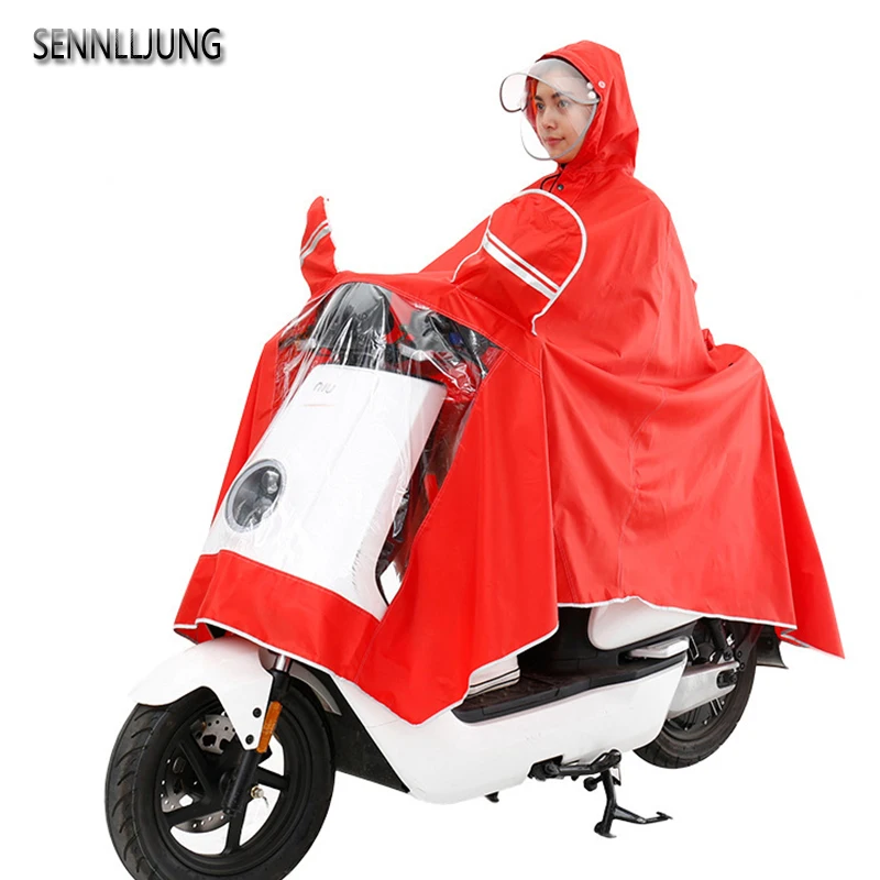 SENNLLJUNG Vehiculos Electricos De La Al Aire Iibre/engrosamiento/casco/Тушь для ресниц/de Ia Motocicleta/непроницаемая/пончо Solo Girls