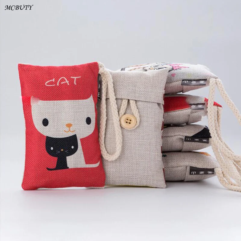 

Car Air Freshener Bamboo Charcoal Bag of Activated Carbon Package Deformaldehyde-mounted Air Purification 100g cartoon