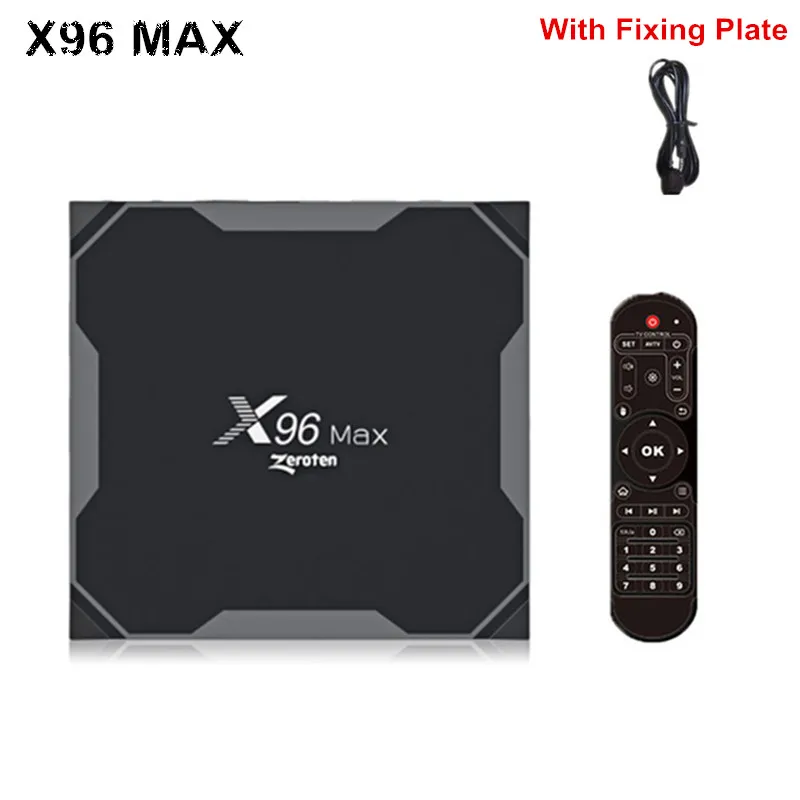 

Zeroten X96 MAX Android 8.1 TV Box S905XII Set-Top Box 4K H.265 2.4GHz WiFi BT4.0 Media Player 1000M LAN With IR Cable