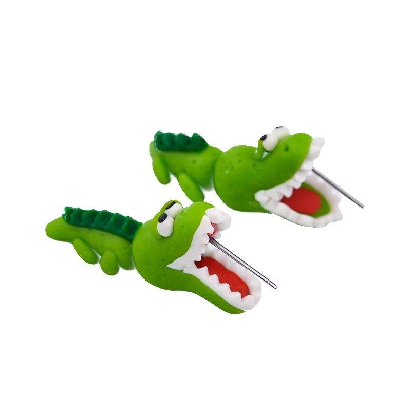 Brand Designer Crocodile Bite Ear Stud Earring Fashion Lovely Three
