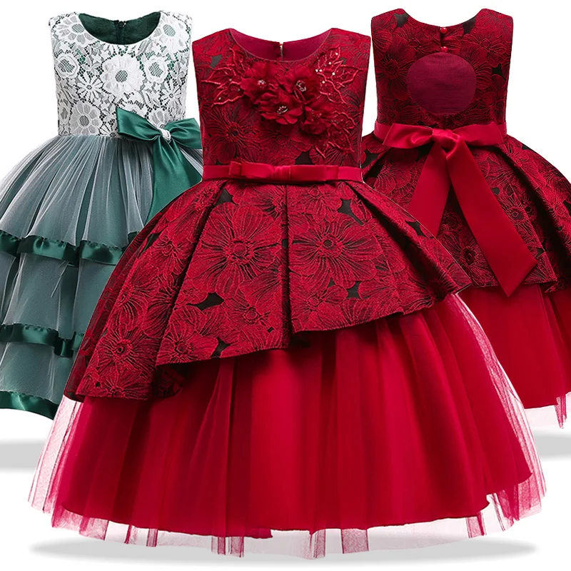 

Kids Dresses For Girls Elegant Princess Dress Flower Girls Wedding Dress Children Clothes For Girls Party Dress vestido infantil