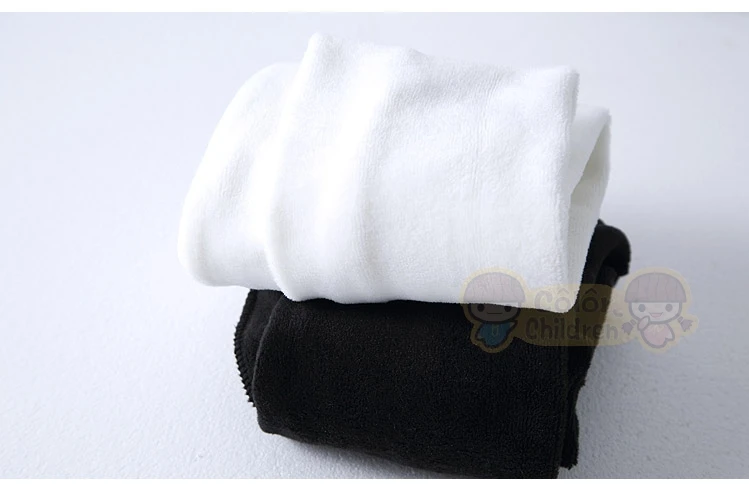 Черные, белые, белые узкие брюки для девочек, зимние обтягивающие леггинсы с мехом для девочек, детские теплые брюки для девочек