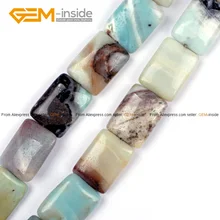 Rectángulo Natural Amazonita Granos Para Hacer La Joyería 15 pulgadas DIY Joyería FreeShipping Wholesale Gem-inside