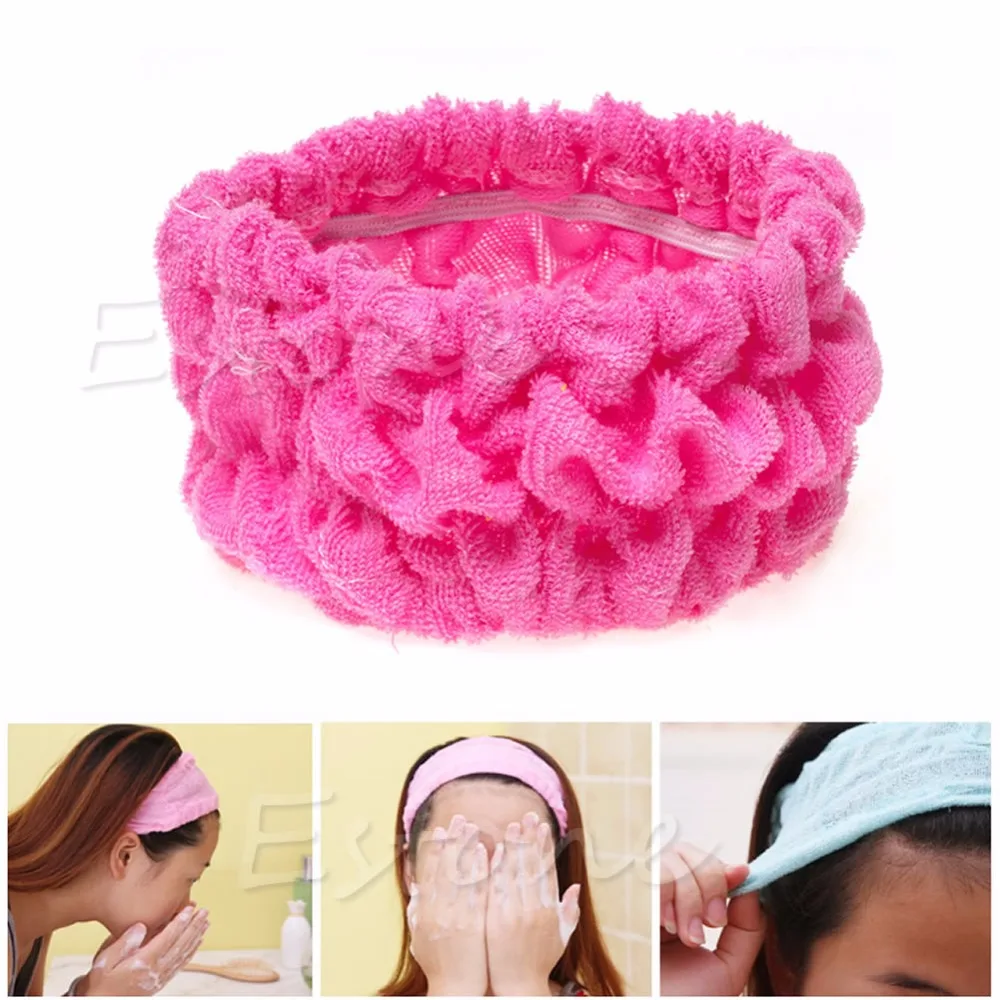 New Soft Elastic Headband Bath Spa Make Up Shower Hair Band Headwrap