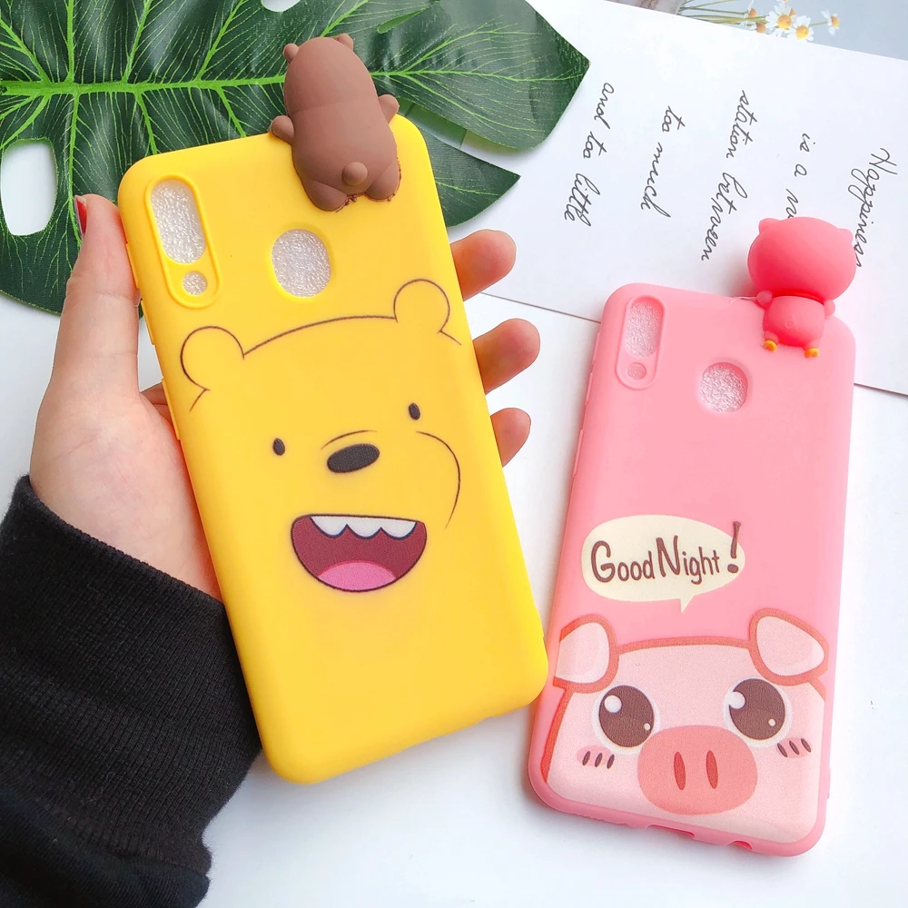 Чехол Red mi 7 Funda Xiao mi Red mi Note 6 7 Pro Чехол Red mi GO 3D Kawaii Bear силиконовый чехол для etui Xiaomi mi A2 Lite чехол для телефона