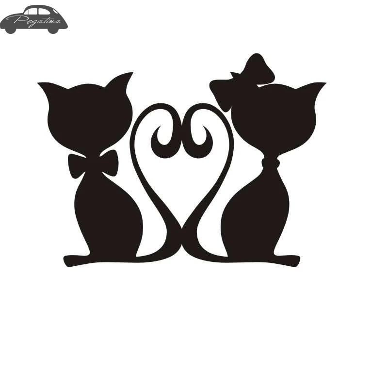 Pegatina Car Cat Lovers Sticker Pet Shop Decal Posters Vinyl Wall Art Decals Quadro Parede Decor Mural Cat Pussy Sticker
