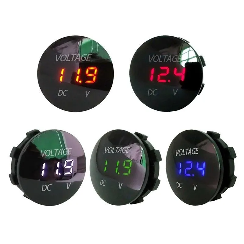 

Hiyork Car Motorcycle DC 12V- 24V LED Panel Digital Voltage Meter Display Voltmeter Waterproof Gauge Meter For Auto Boat ATV UTV