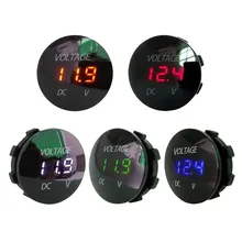 Hiyork Car Motorcycle DC 12V- 24V LED Panel Digital Voltage Meter Display Voltmeter Waterproof Gauge Meter For Auto Boat ATV UTV dc 12 24v waterproof car boat motorcycle led voltmeter digital display volt voltage meter gauge durable quality