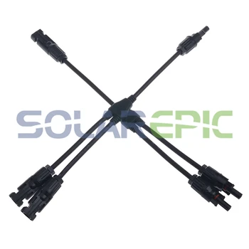 

1 Pair Y Branch Solar Panel Connectors Waterproof Cable Male + Female Panel Cable Conectores IP67