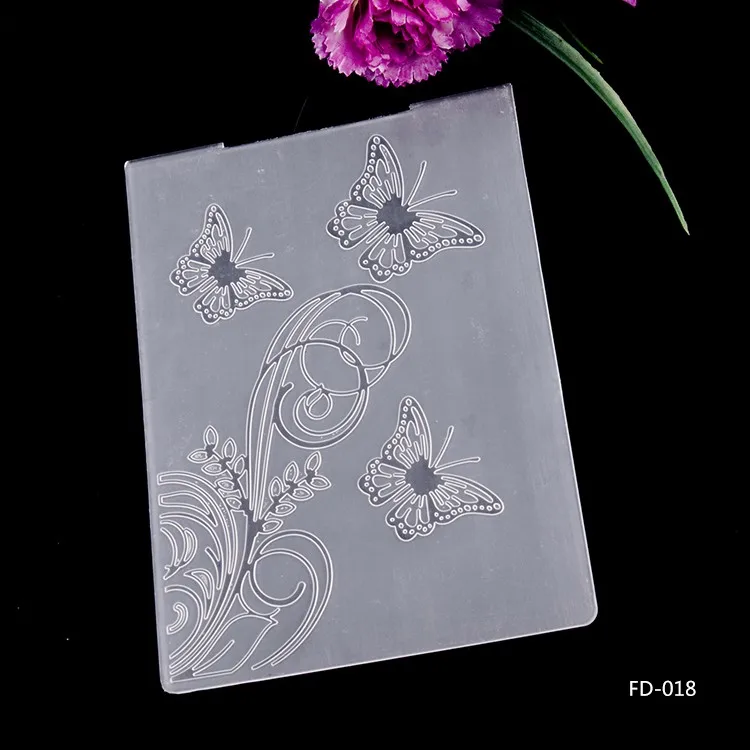 

Butterfly And Flower Plastic Embossing Folders for DIY Scrapbooking Paper Craft/Card Making Decoration Supplies
