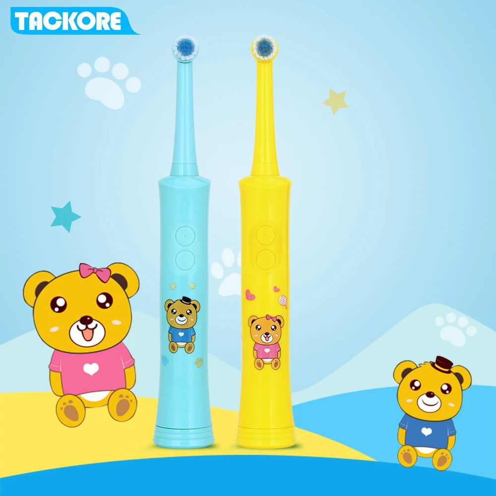 

Childrens Electric Toothbrush Cartoon Pattern Rotary Children Teeth Tooth Brush DuPont soft bristles electric toothbrush for Kid