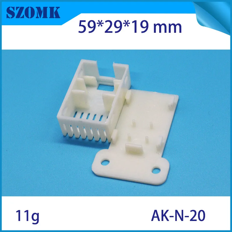 1 шт., 59*29*19 мм szomk diy пластиковая коробка датчик температуры влажности pcb электронный корпус коробка белый пластиковый чехол