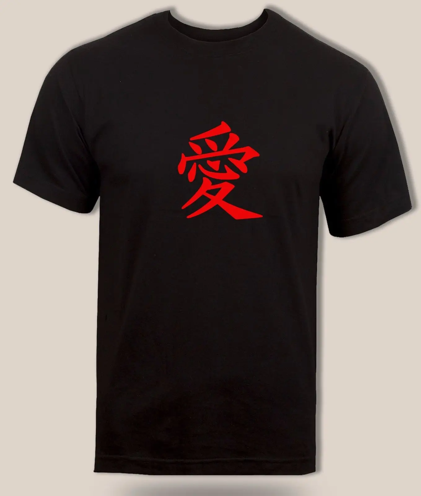 

Love In Kanji Japanese Gaara Insipered T Shirt Naruto Anime Tee Japan Writing 100% Cotton Tee Shirt Tops Wholesale Tee