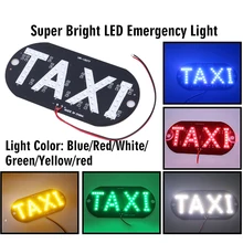 1Pcs 12V LED Taxi Display Signal Indicator Lights Cab Top Sign Windshield LED lamps for cars For KIA/Lada/Renault/Ford/Toyota