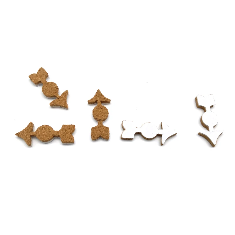5pcs/set Small Arrows Sharp Cork Wood Message Board Phellem Cork Wooden Bulletin Board Single Soft Wood Wall with Sticker