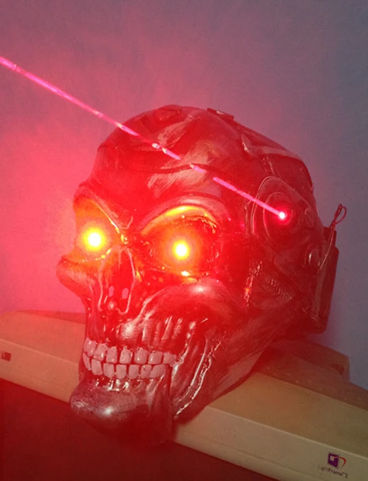 

Halloween skull Helmet/DJ Stage show Red laser Skull Mask/The Terminator Skeleto Helmet