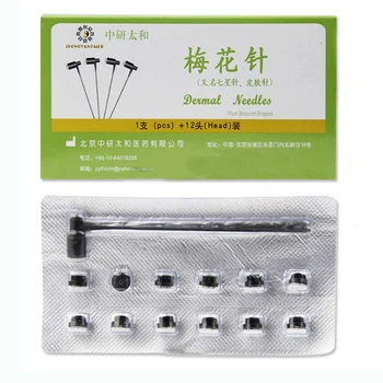 

Dermal Needles with 12 Replacement Head Acupuncture Cupping Glass