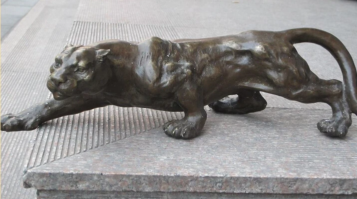 

shitou 003273 24 "Excellent ART Bronze Statue ferocious Bengal Tiger King of Kings