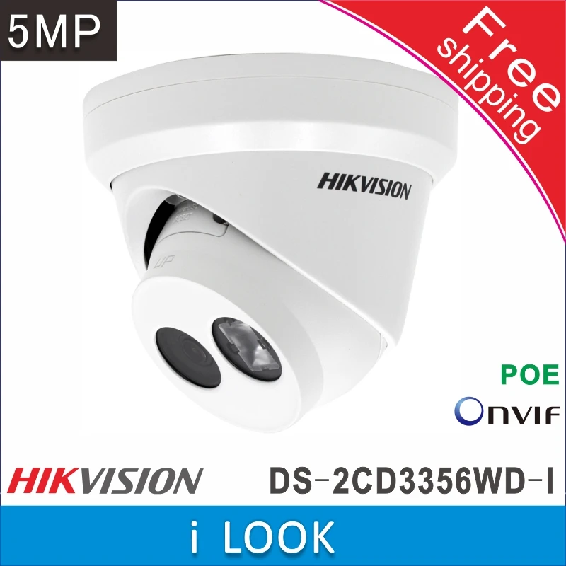 

Free shipping Hikvision 5MP DS-2CD3356WD-I replaced DS-2CD2355FWD-I array 30m P2P ip camera network dome camera security CCTV