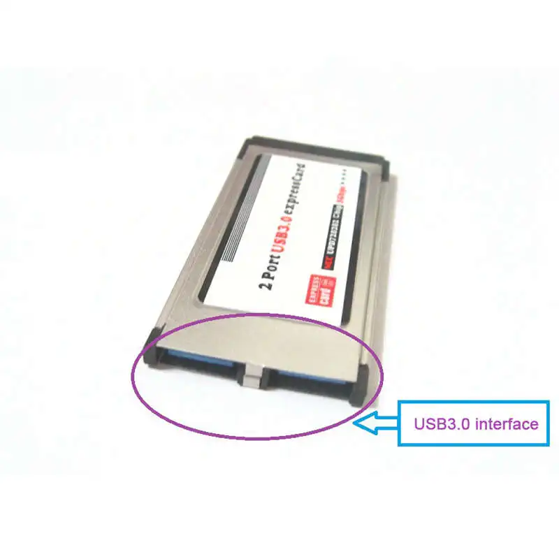 Высокоскоростной 2 портовый Скрытый внутри USB 3 0 Usb3.0 до Expresscard 34 мм адаптер для