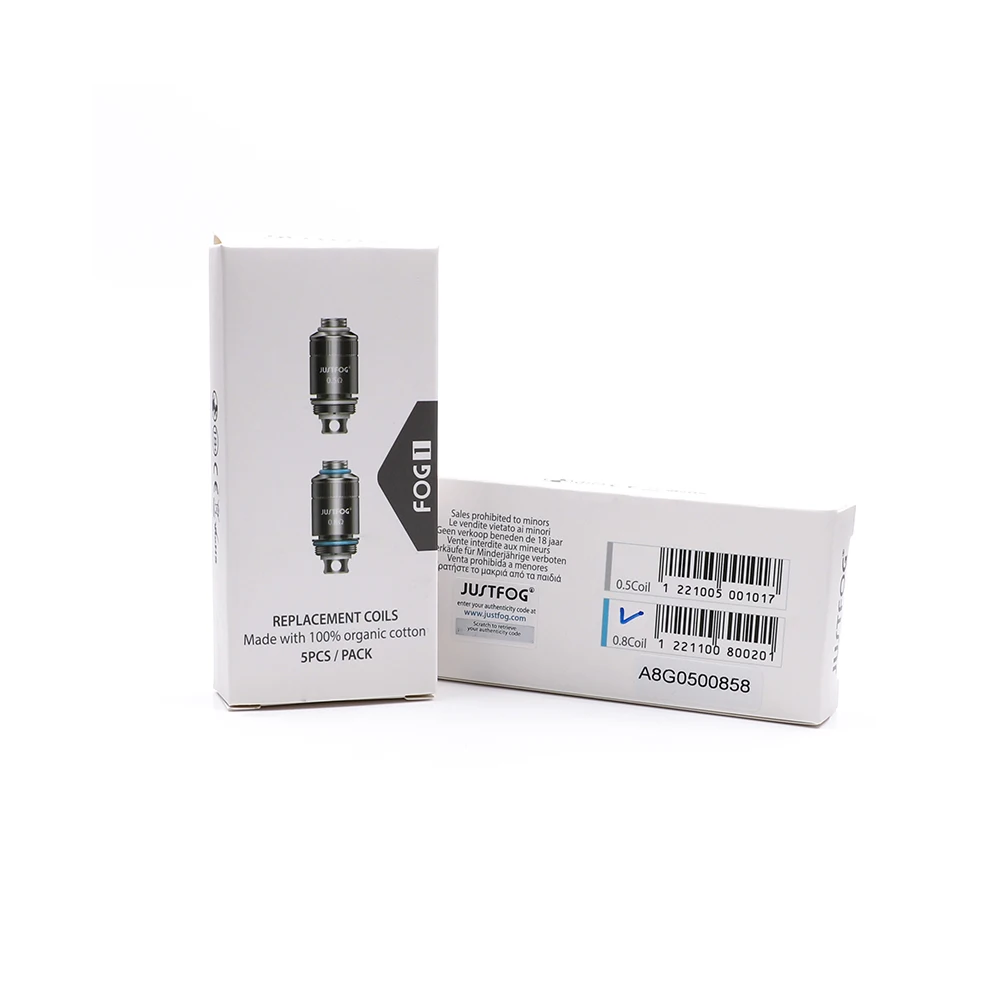10pcs lot Original Justfog FOG1 Coil Head 0 5ohm 0 8ohm Electronic cigarette Replacement Coil Head