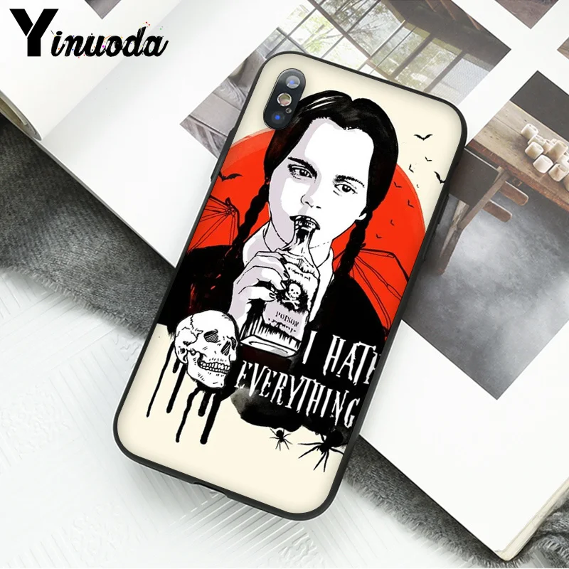 Yinuoda среда Addams Семья ТПУ Мягкий силиконовый чехол для телефона чехол для iPhone 8 7 6 6S Plus 5 5S SE XR X XS MAX Coque Shell