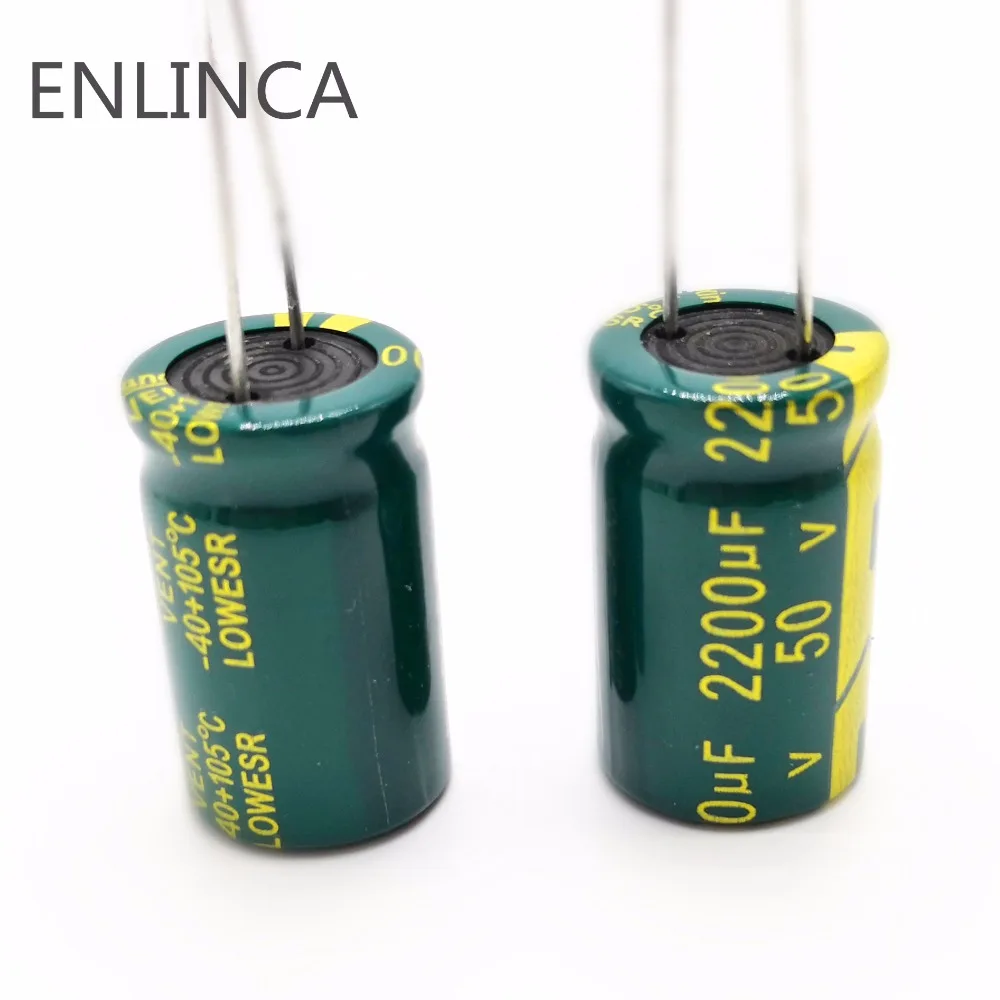 

30pcs/lot P35 high frequency low impedance 50V 2200UF aluminum electrolytic capacitor size 16*25 2200UF 50V2200uf