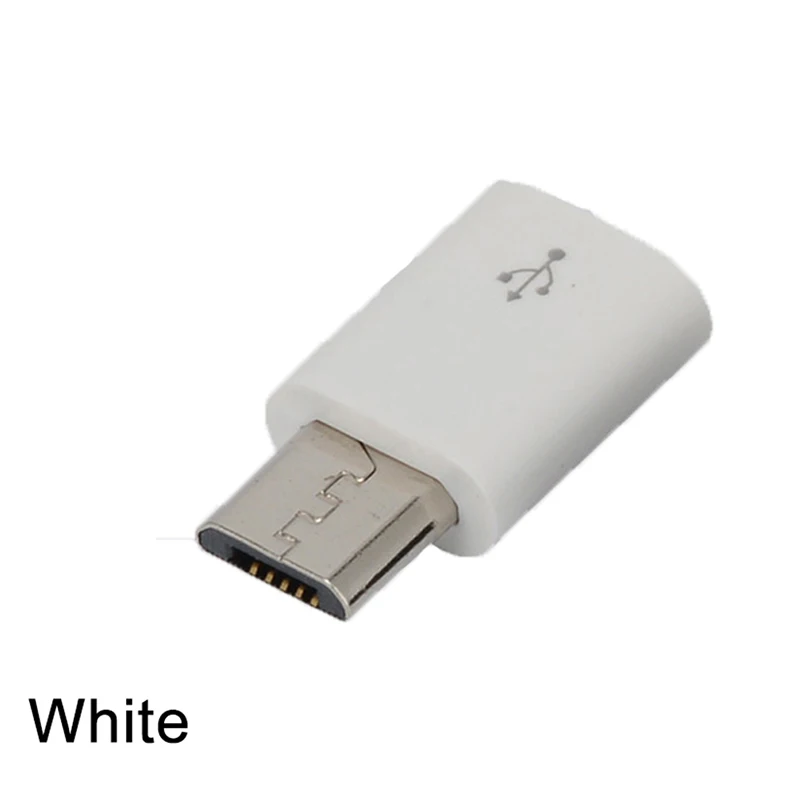 1 шт. Тип C женский микро USB Мужской адаптер конвертер Разъем для Samsung huawei xiaomi - Цвет: Белый