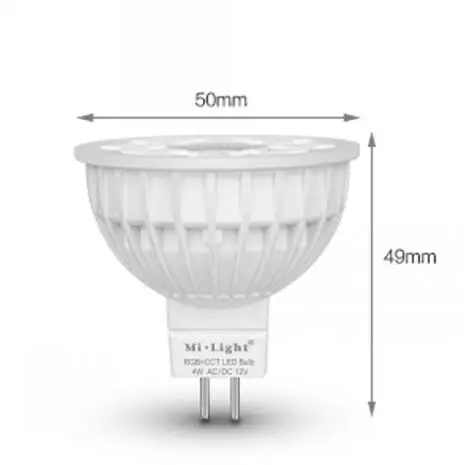 Ми свет 4 W RGB CCT светодиодный Spotlight GU10 MR16 AC 110 V 220 V DC12V 2,4G РФ дистанционного Беспроводной Wi-Fi телефон приложение Управление Светодиодная лампа RGBW лампа - Испускаемый цвет: DC12V MR16 4W