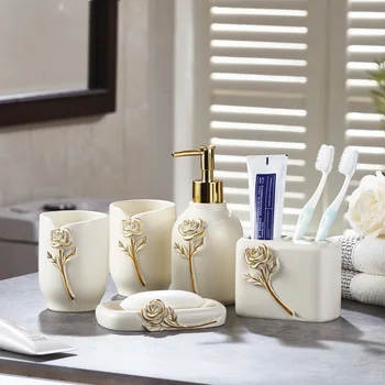 

Modern set of five sets of modern bathroom set high-end wash cup creative bathroom kit new wedding products LW413943