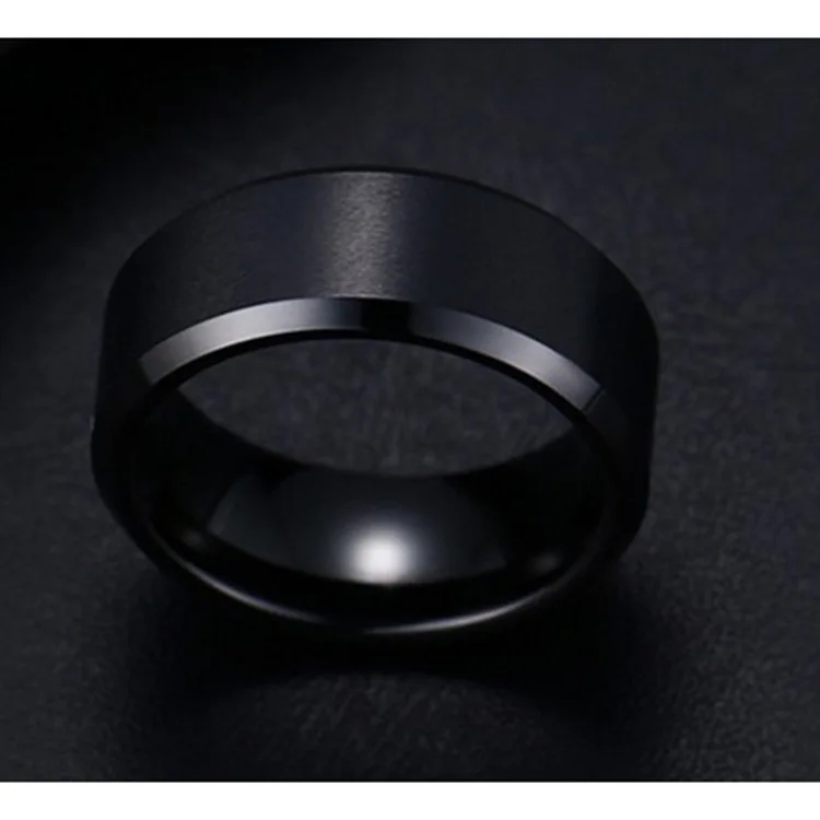 Мужское кольцо Ramos из титана черного цвета