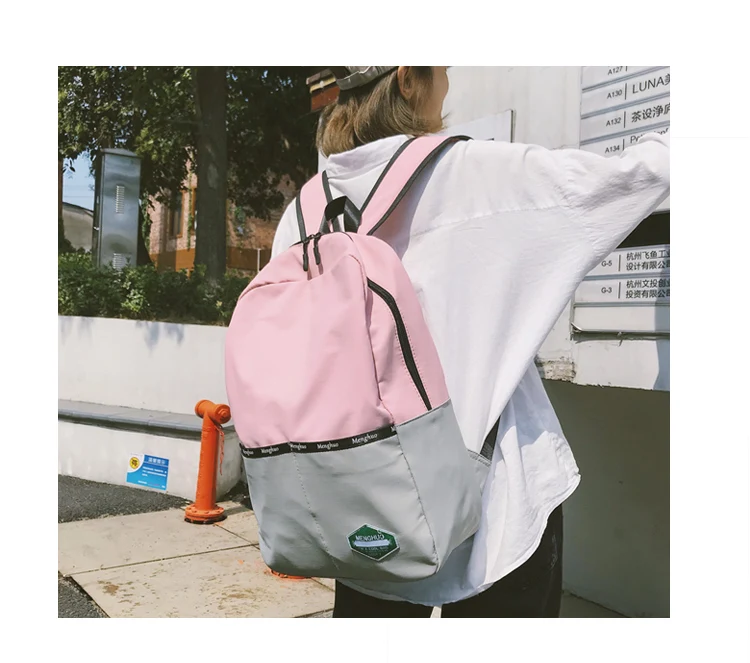 Menghuo Panelled Backpack Women School Backpack for Teenage Girl Fashion Men Travel Bag Unisex Rucksack Bolsas Mochila Sac A Dos_11